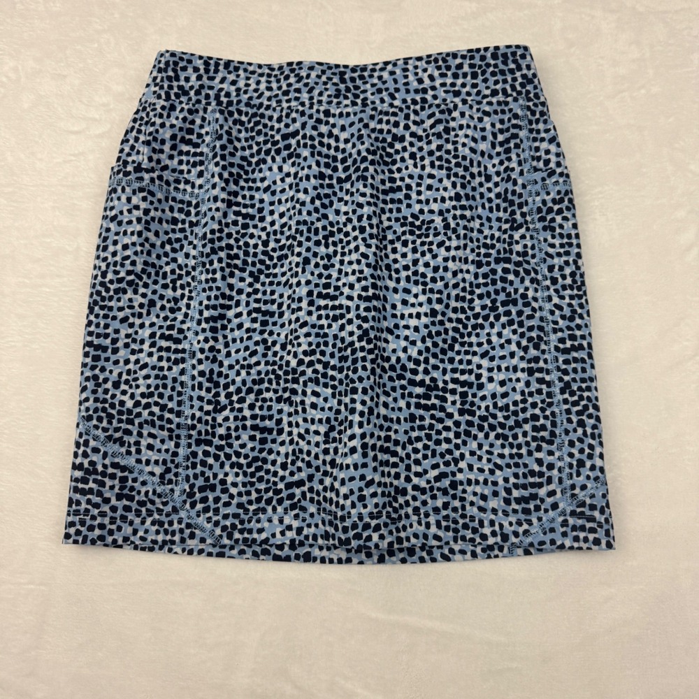 Chicos Zenergy Blue Abstract Dot Active Skort Pockets Size 00 US 2 Performance